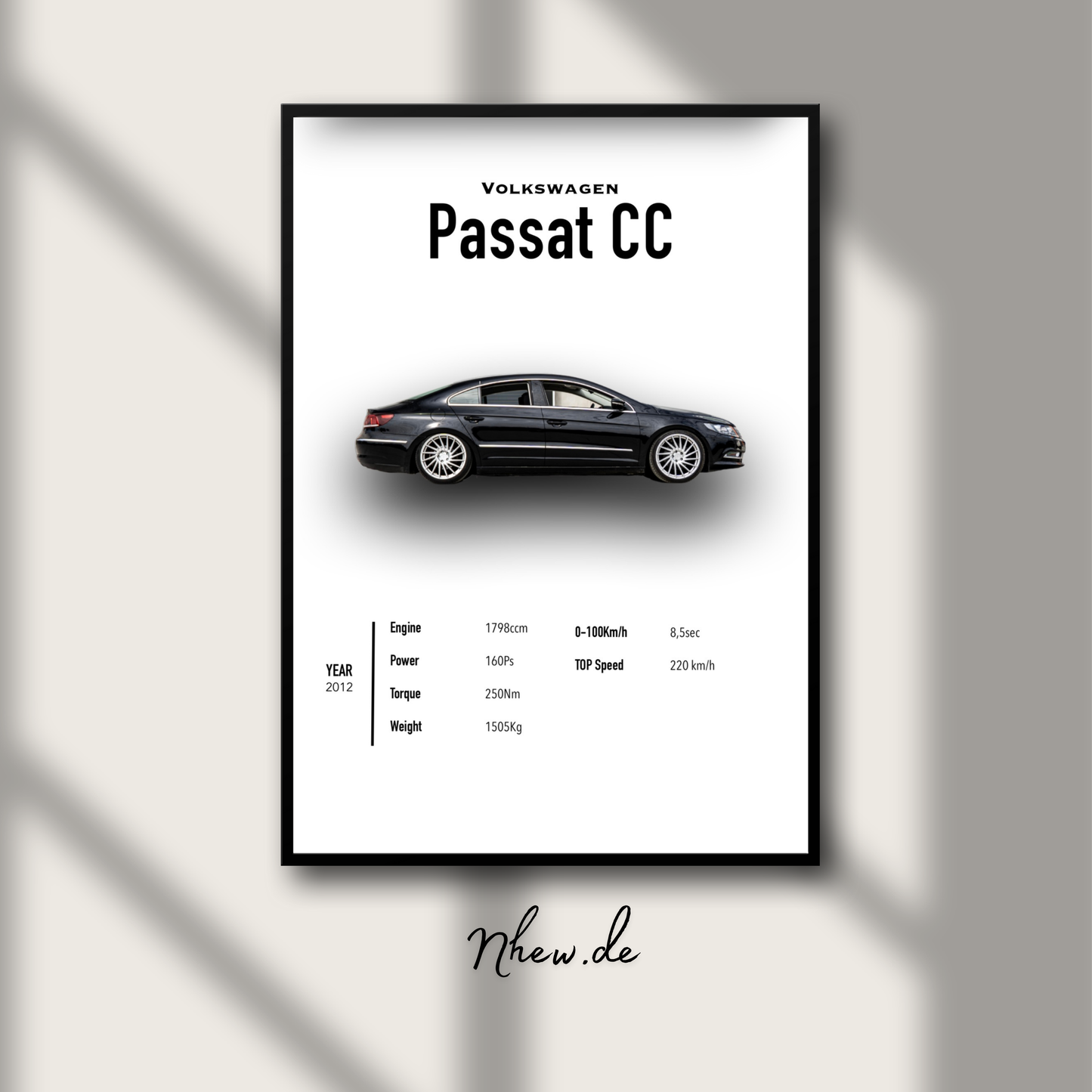 Personalisiertes Auto Poster