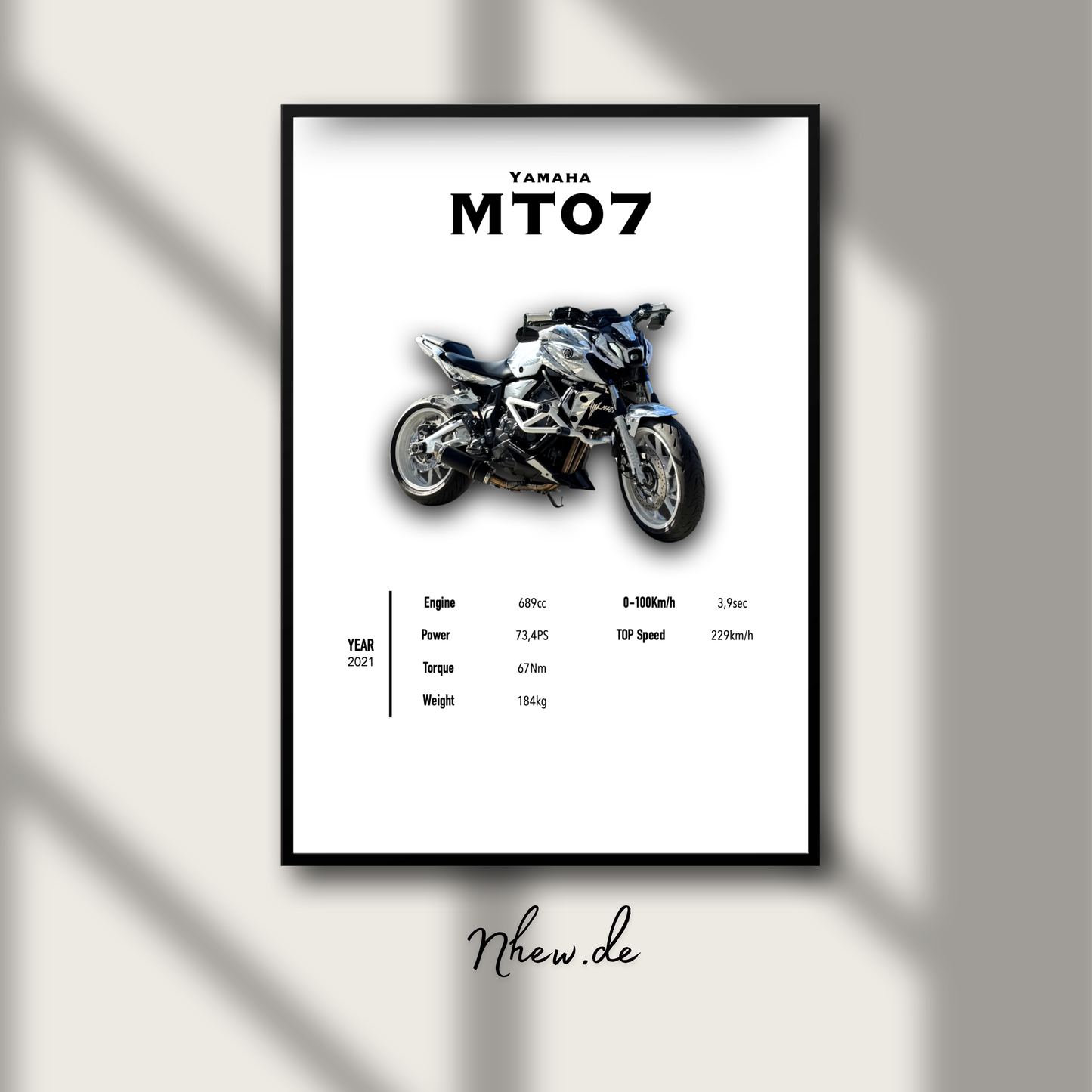Personalisiertes Motorrad Poster
