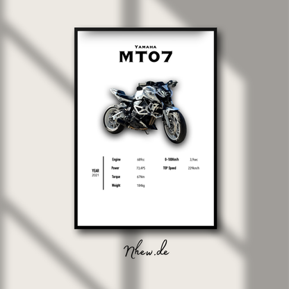 Personalisiertes Motorrad Poster