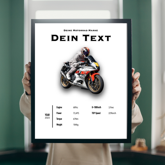 Personalisiertes Motorrad Poster