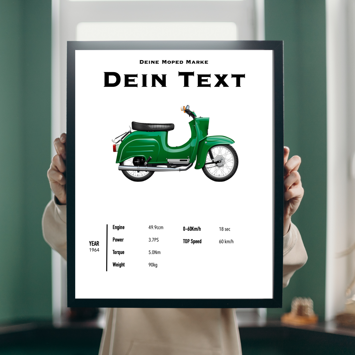 Personalisiertes Moped Poster