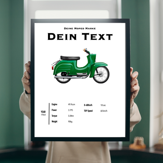 Personalisiertes Moped Poster