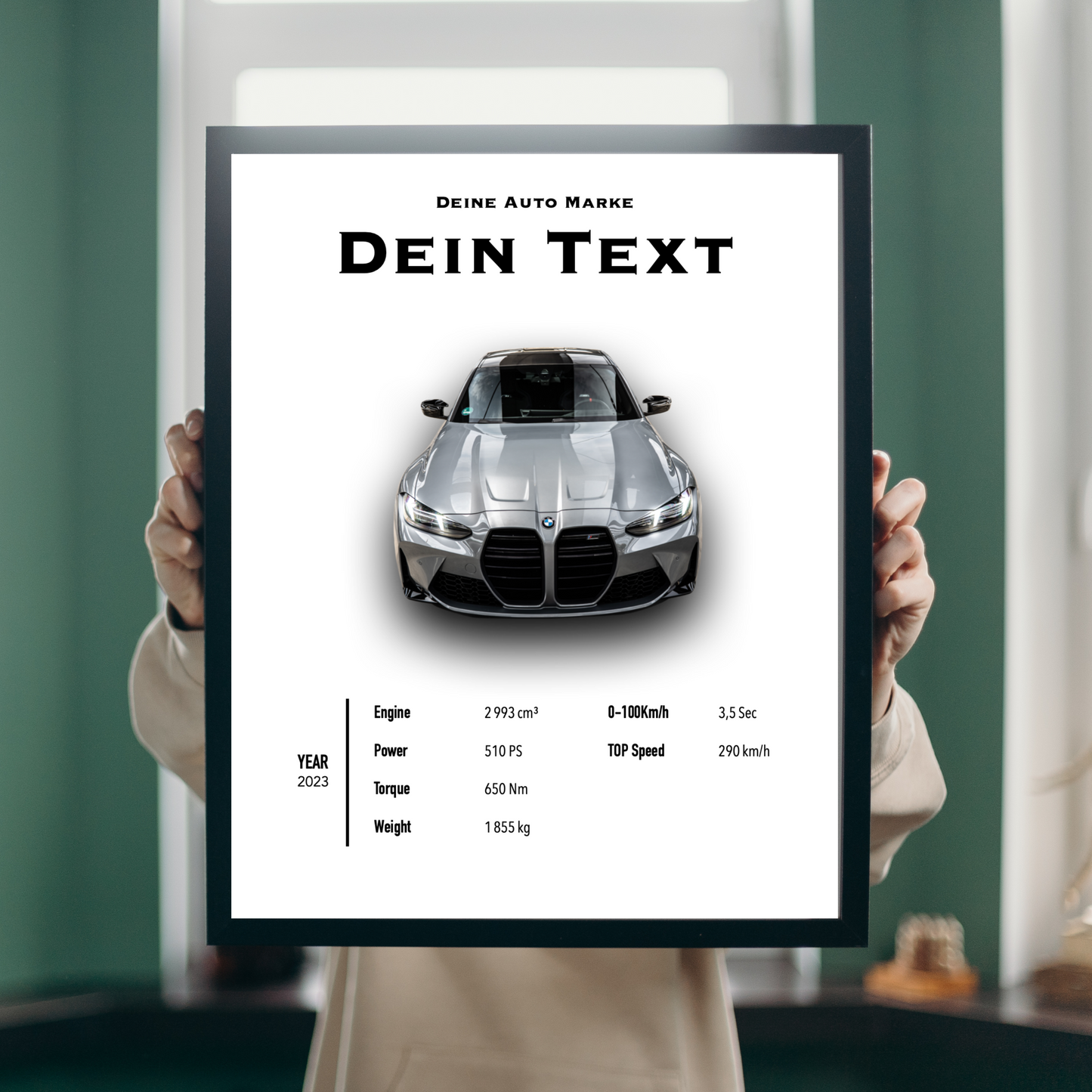 Personalisiertes Auto Poster