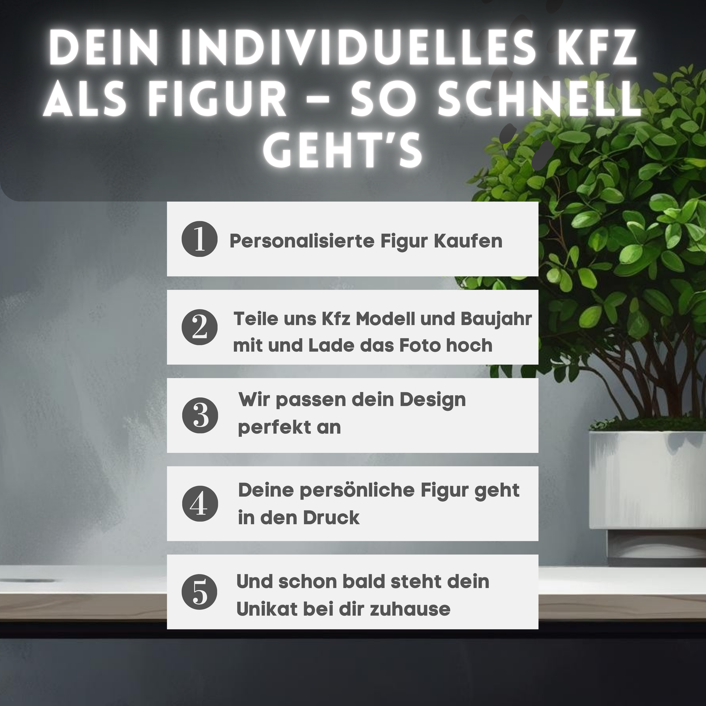 Personalisierte Auto Figur